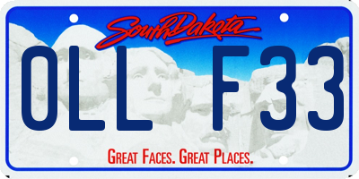 SD license plate 0LLF33