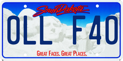 SD license plate 0LLF40