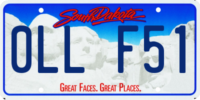 SD license plate 0LLF51