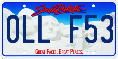 SD license plate 0LLF53