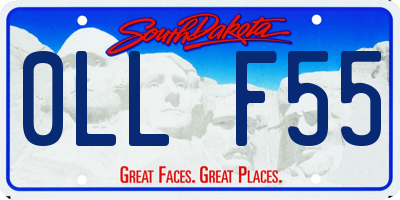 SD license plate 0LLF55