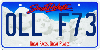 SD license plate 0LLF73