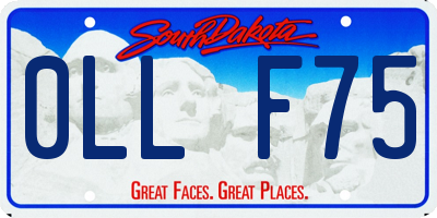 SD license plate 0LLF75