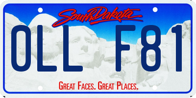 SD license plate 0LLF81