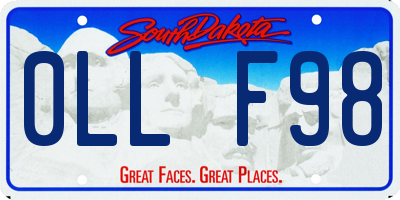 SD license plate 0LLF98