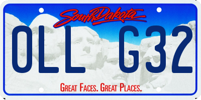 SD license plate 0LLG32
