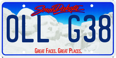 SD license plate 0LLG38