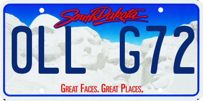 SD license plate 0LLG72