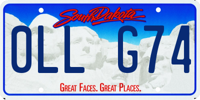 SD license plate 0LLG74