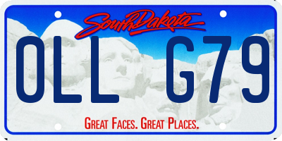 SD license plate 0LLG79