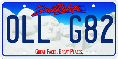 SD license plate 0LLG82