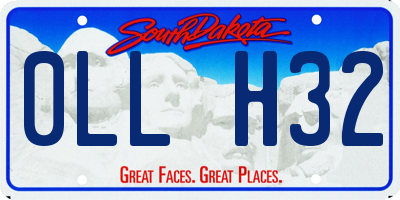 SD license plate 0LLH32