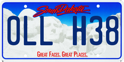 SD license plate 0LLH38