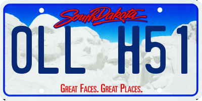 SD license plate 0LLH51