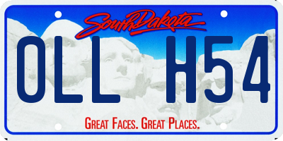 SD license plate 0LLH54