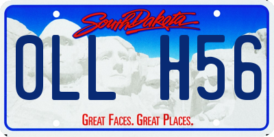 SD license plate 0LLH56