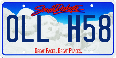 SD license plate 0LLH58