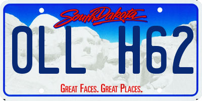 SD license plate 0LLH62