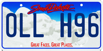 SD license plate 0LLH96