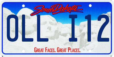 SD license plate 0LLI12