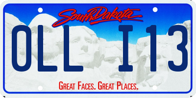 SD license plate 0LLI13