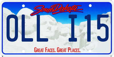 SD license plate 0LLI15