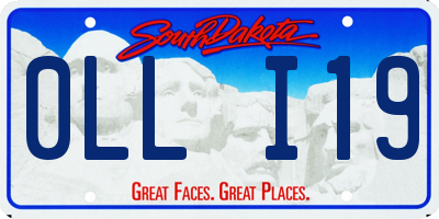 SD license plate 0LLI19