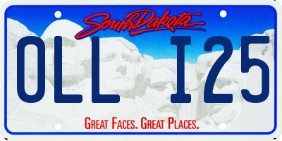SD license plate 0LLI25