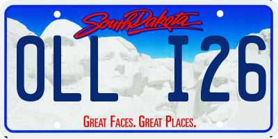 SD license plate 0LLI26