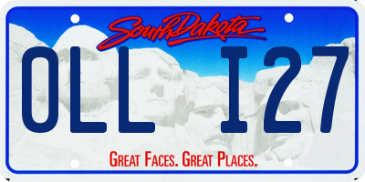 SD license plate 0LLI27