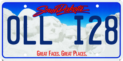 SD license plate 0LLI28