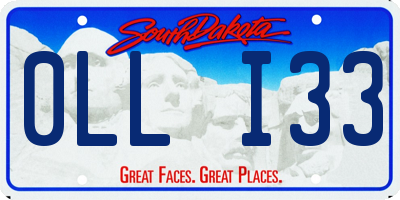 SD license plate 0LLI33