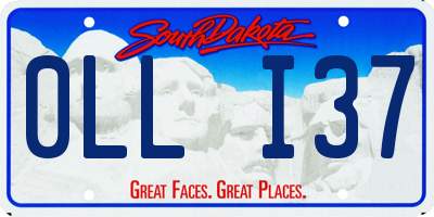 SD license plate 0LLI37