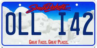 SD license plate 0LLI42