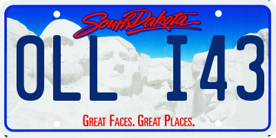 SD license plate 0LLI43