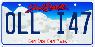 SD license plate 0LLI47