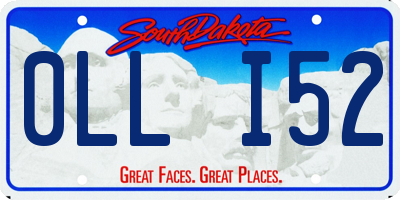 SD license plate 0LLI52