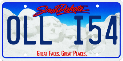 SD license plate 0LLI54