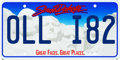 SD license plate 0LLI82