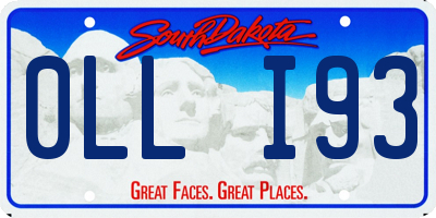 SD license plate 0LLI93