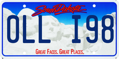 SD license plate 0LLI98