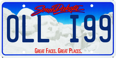 SD license plate 0LLI99
