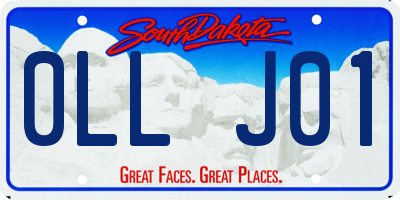 SD license plate 0LLJ01
