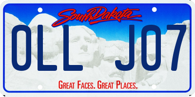 SD license plate 0LLJ07