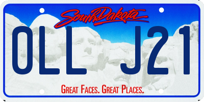 SD license plate 0LLJ21