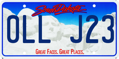 SD license plate 0LLJ23