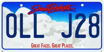 SD license plate 0LLJ28