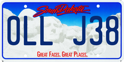 SD license plate 0LLJ38