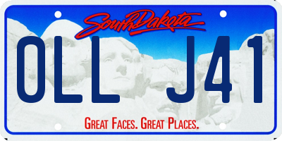 SD license plate 0LLJ41