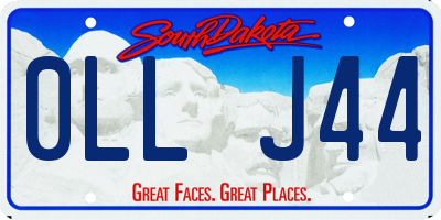 SD license plate 0LLJ44
